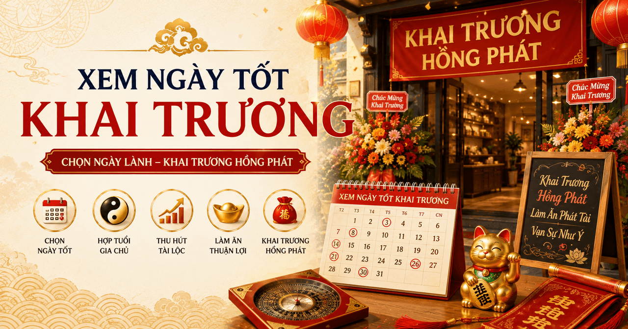 Xem ngày tốt khai trương, mở hàng: Chọn sao cho may mắn?
