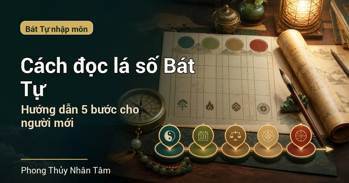 Cách đọc lá số Bát Tự cho người mới bắt đầu (hướng dẫn 5 bước)
